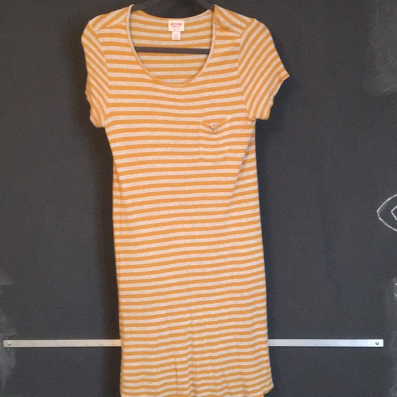 Mossimo Supply Co. Dresses & Skirts - Yellow striped dress/beach cover up